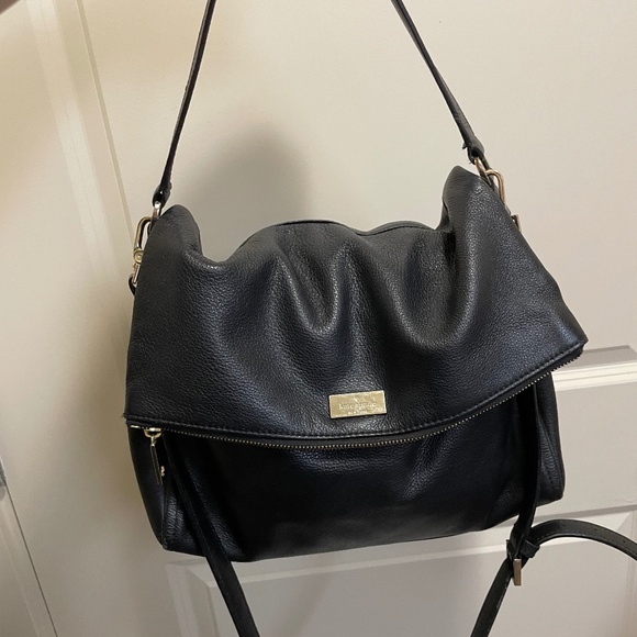 Black Kate Spade Fold-over Crossbody Bag - Picture 1 of 11
